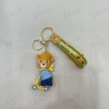 Creative scooter, little pig and little bear animal style soft rubber keychain, cartoon animal style skateboard 3D figurine pendant Item Picture